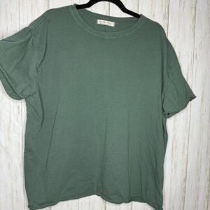 Free People Sage Green Short Sleeve Tee